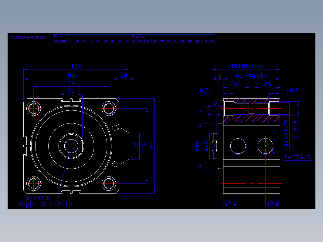 SDA气缸 83-SDA-80-SN