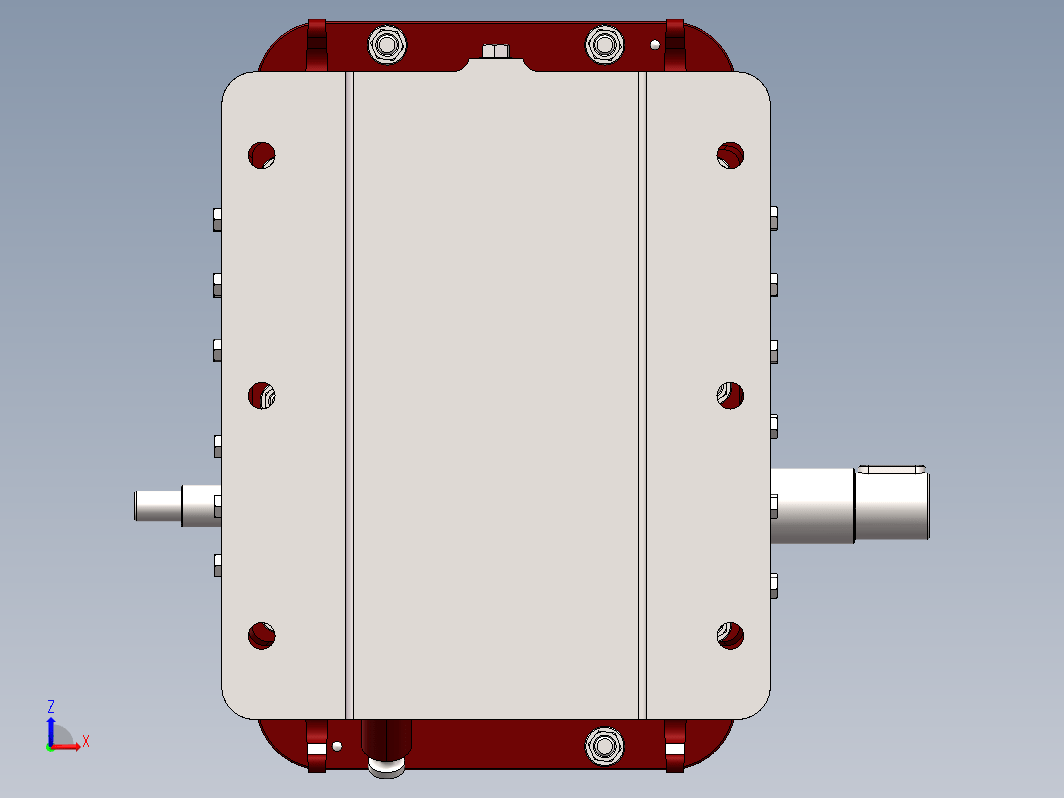 1-73 二级同轴式减速器3D模型图纸SW2014原图附step等格式