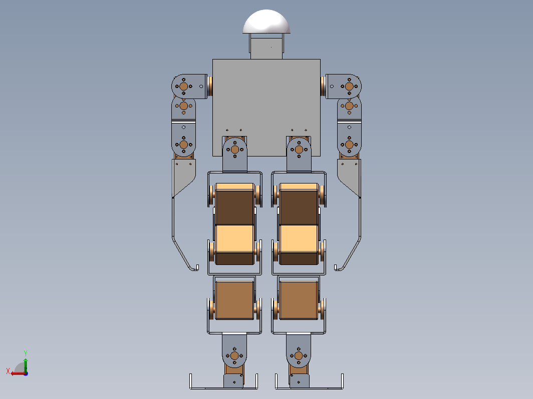 双足舞蹈机器人设计 3D+CAD+说明书