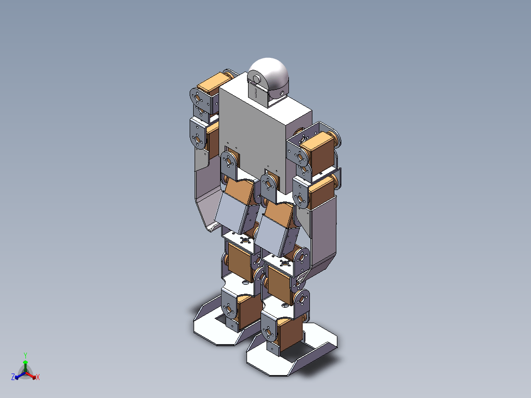 双足舞蹈机器人设计 3D+CAD+说明书