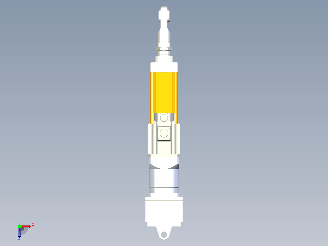 HEP100-300-3232-1：5-3kW-CA总装图折返式电动缸 额定负载1.5吨 有效行程300mm