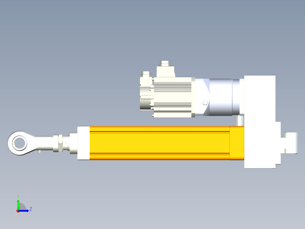 HEP100-300-3232-1：5-3kW-CA总装图折返式电动缸 额定负载1.5吨 有效行程300mm