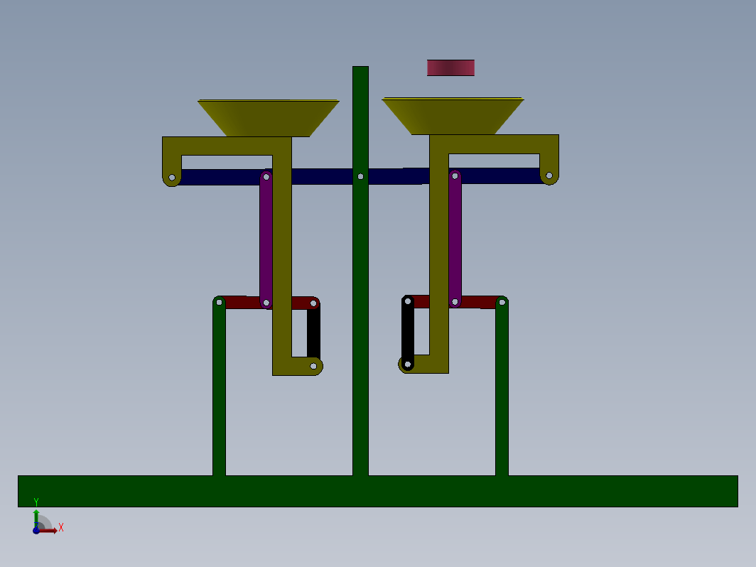 SOLIDWORKS 中的两个重量平移平衡机构