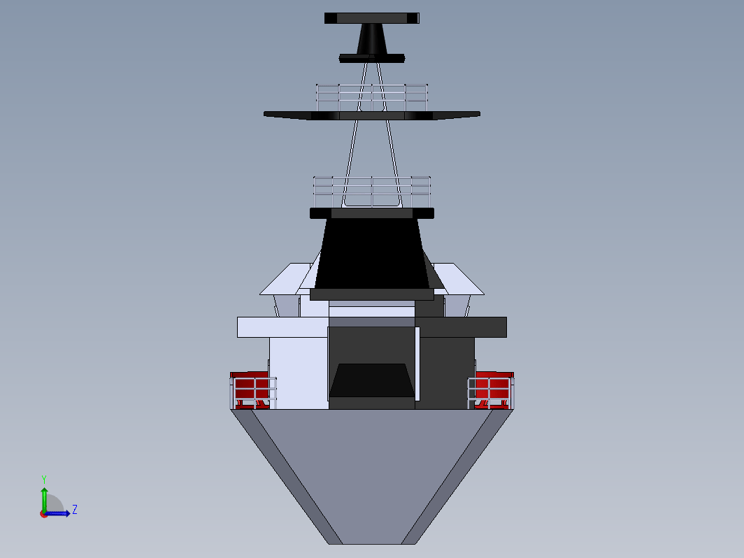 ship-10简易船舰模型3D图纸+Solidworks设计