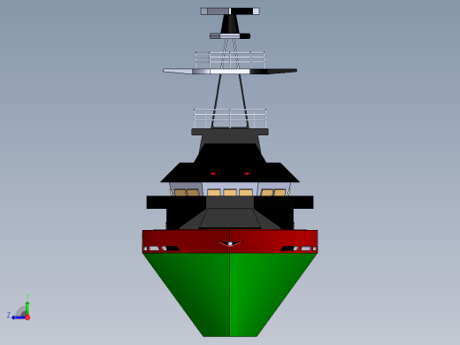 ship-10简易船舰模型3D图纸+Solidworks设计缩略图