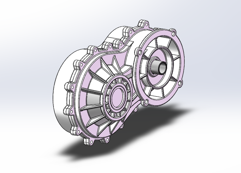 新能源汽车减速器三维SW2017带参