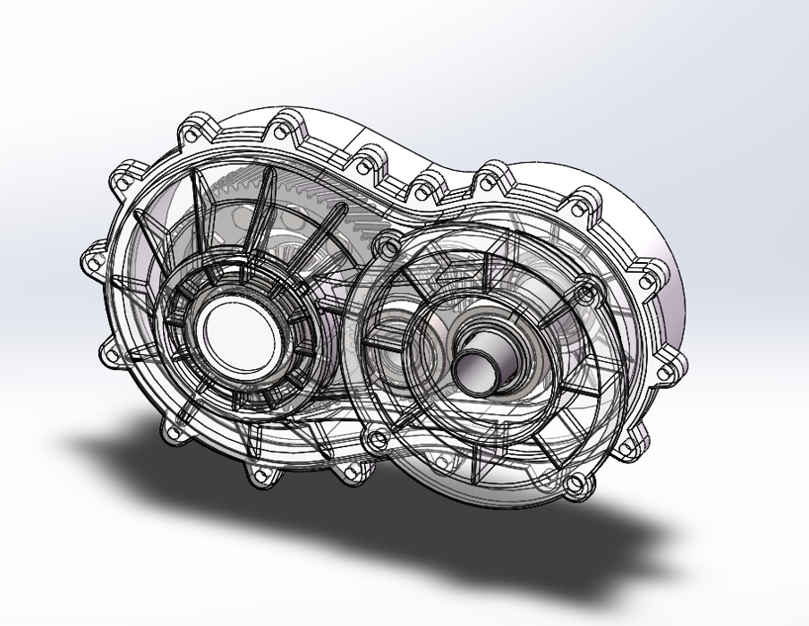 新能源汽车减速器三维SW2017带参