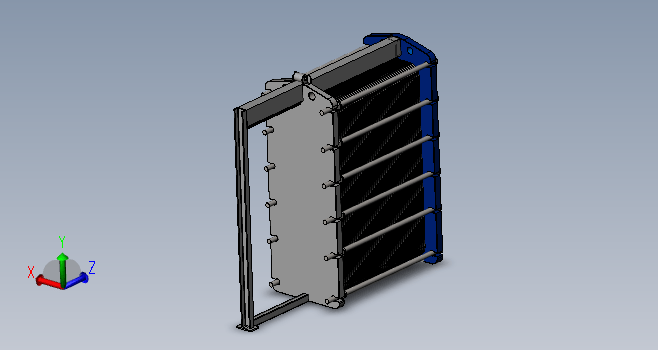 F0129-solidworks板式换热器