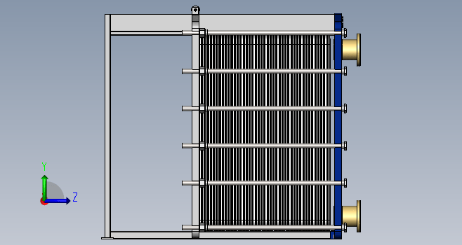 F0129-solidworks板式换热器