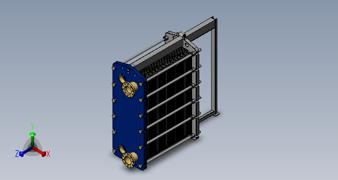 F0129-solidworks板式换热器