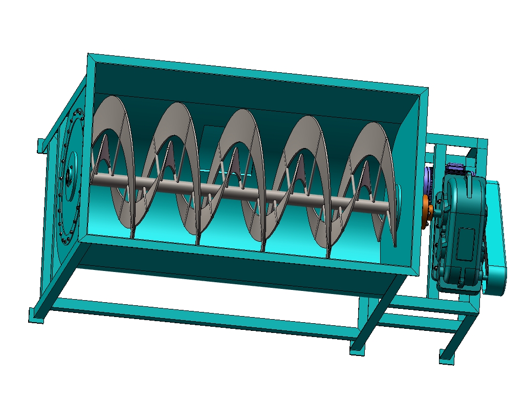 卧式饲料搅拌机三维SW2015带参