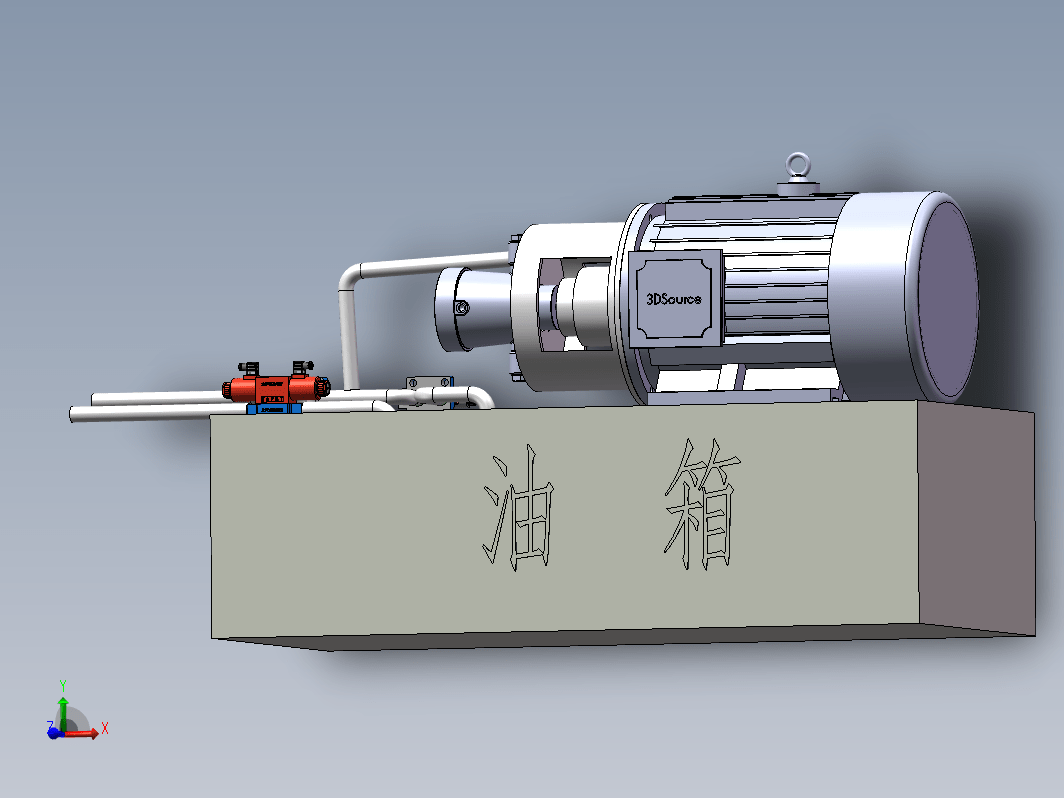 活塞复位式液压缓冲器模型及图纸