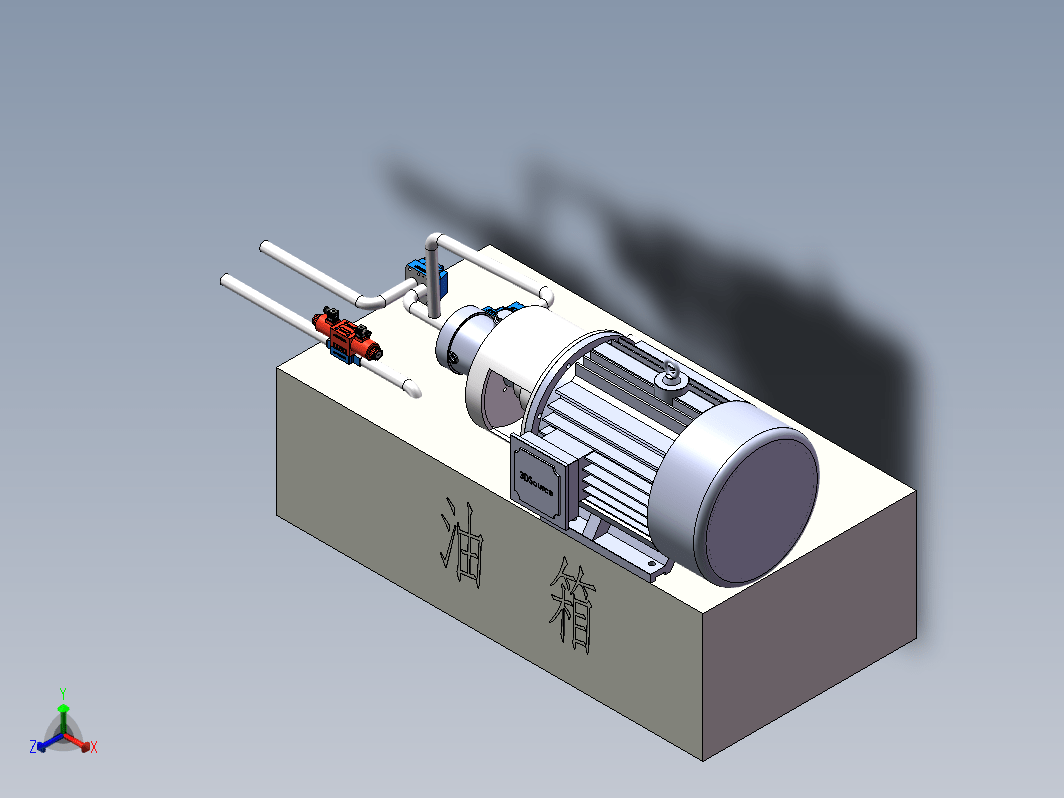 活塞复位式液压缓冲器模型及图纸