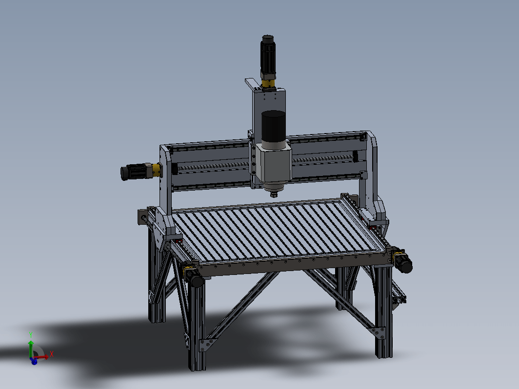 CNC 2.5 CNC Mill数控铣床3D数模图纸 Solidworks设计 附STEP格式