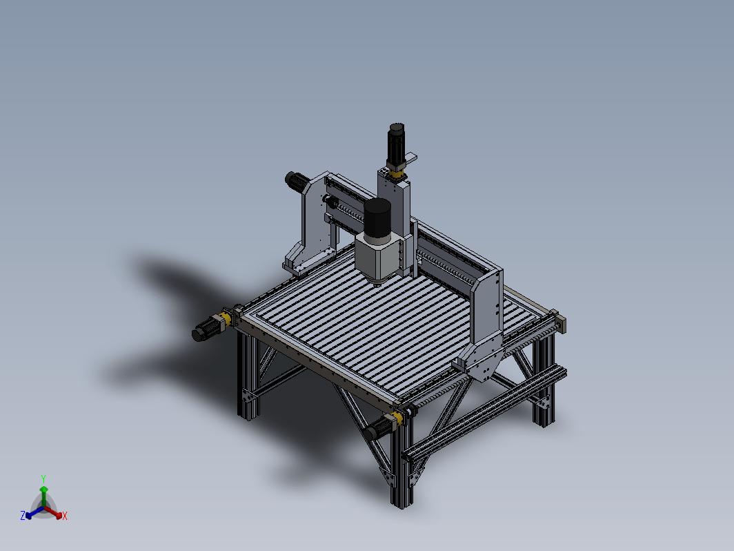 CNC 2.5 CNC Mill数控铣床3D数模图纸 Solidworks设计 附STEP格式