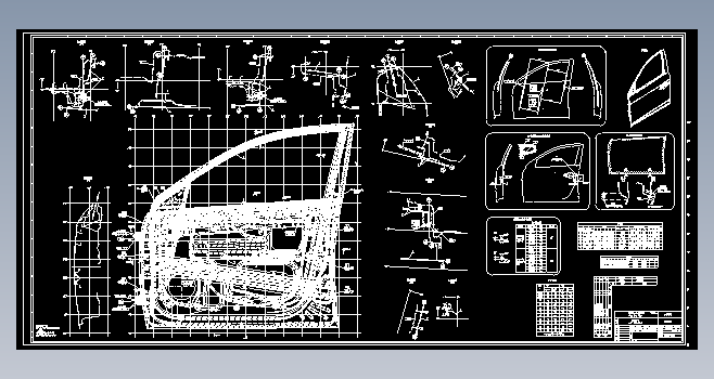 车门结构CAD图