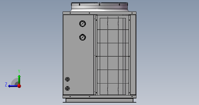 工业风冷机水冷机3D设计