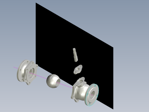 球阀模型3D模型缩略图