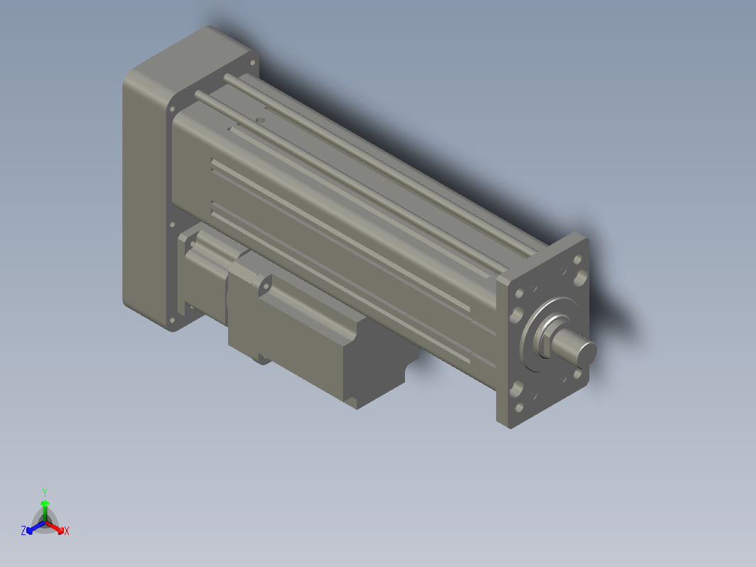 MRB120-L10-S300-MRQD-MRW-P10-1.5KW+减速机伺服电缸MRB120系列P10平行安装1：1（外螺纹）