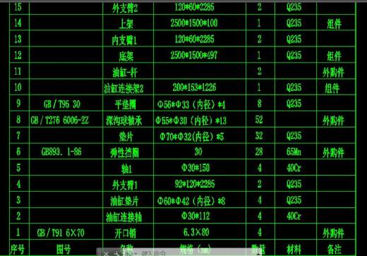 剪叉式液压升降机CAD图缩略图
