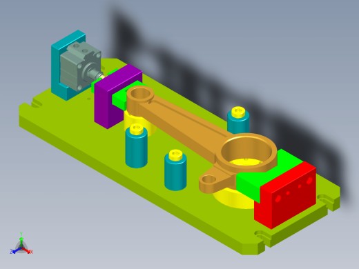 三孔连杆加工工艺及夹具设计三维CReo5.0带参+CAD+说明书缩略图