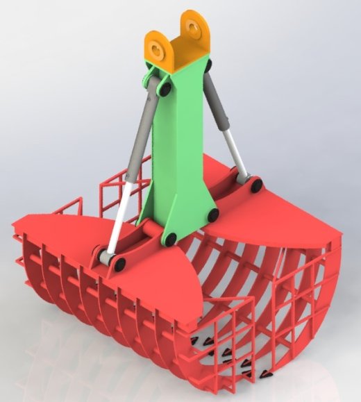 Hitachi Attachment Grab抓斗简易结构