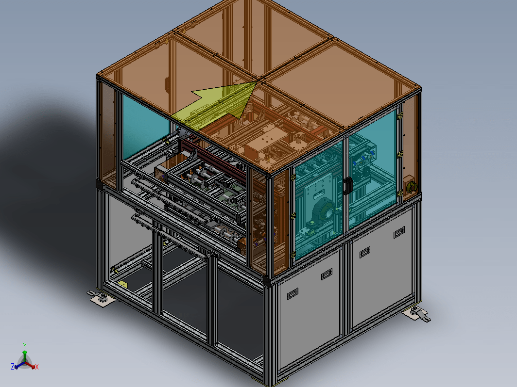 面板翻转输送设备3D+BOM