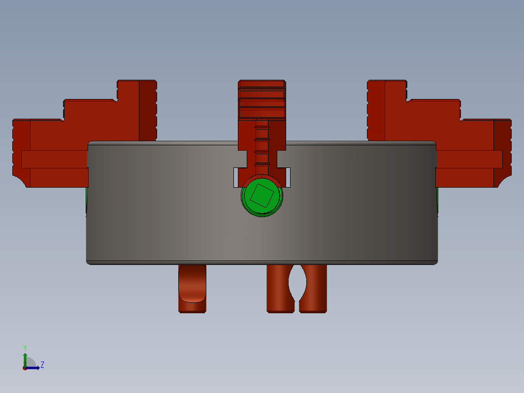 四爪卡盘机构 4-jaw-chuck