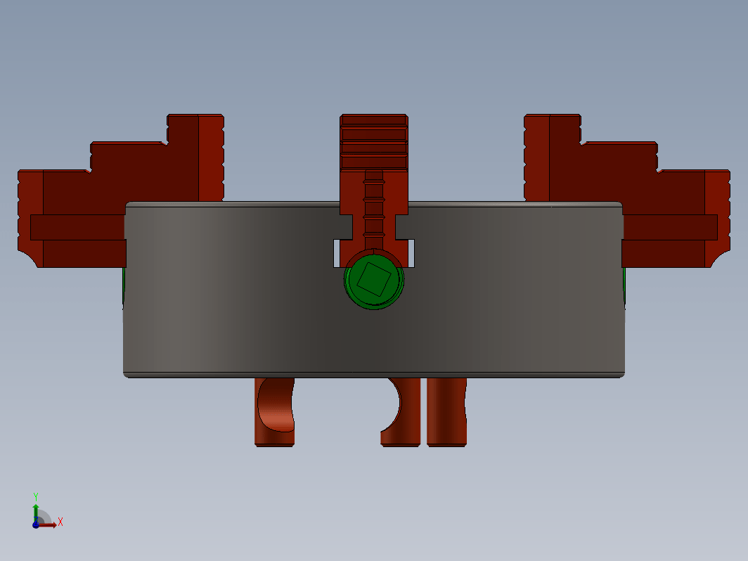 四爪卡盘机构 4-jaw-chuck