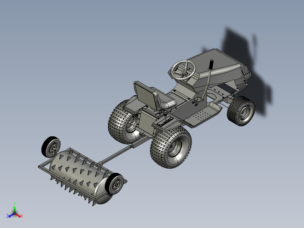 草坪拖拉机 aerator for