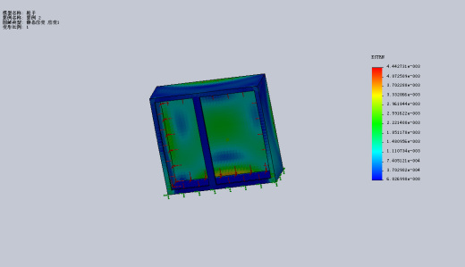 矿用变频器隔爆柜的结构结构设计及有限元分析三维SW2016带参+说明书缩略图