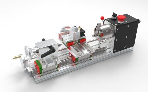 小型车床结构 mini turning machine lathe