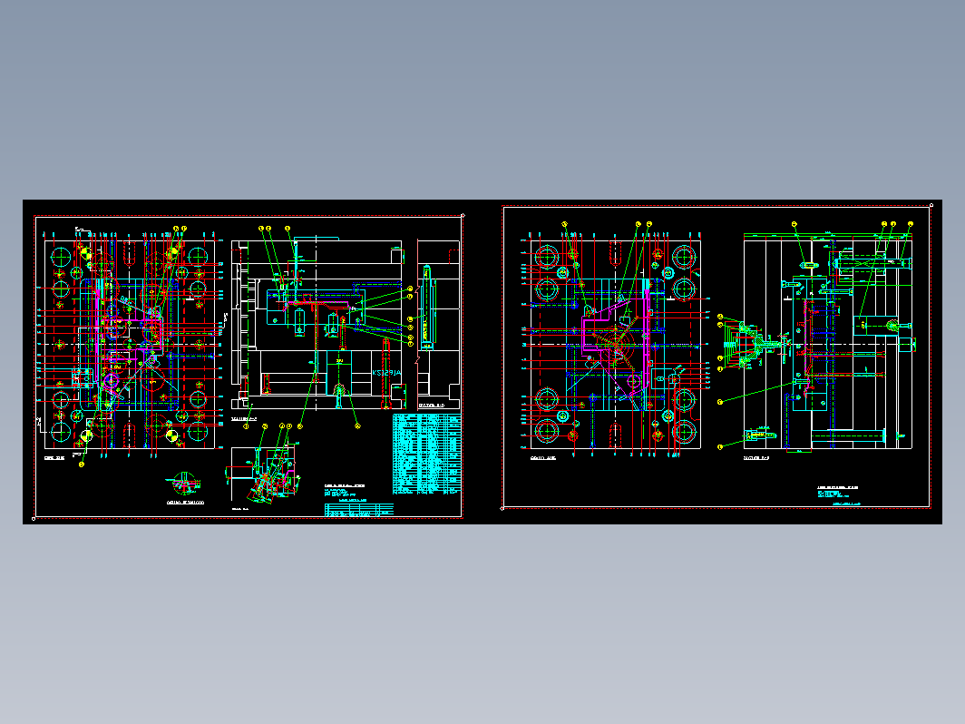 模具结构图—052-1斜行前镶顶