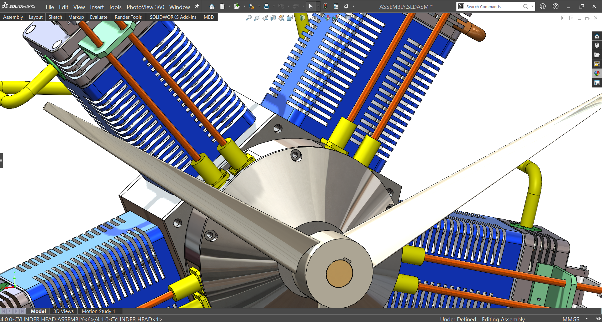 radial-engine-5-cylinder 5缸星型发动机