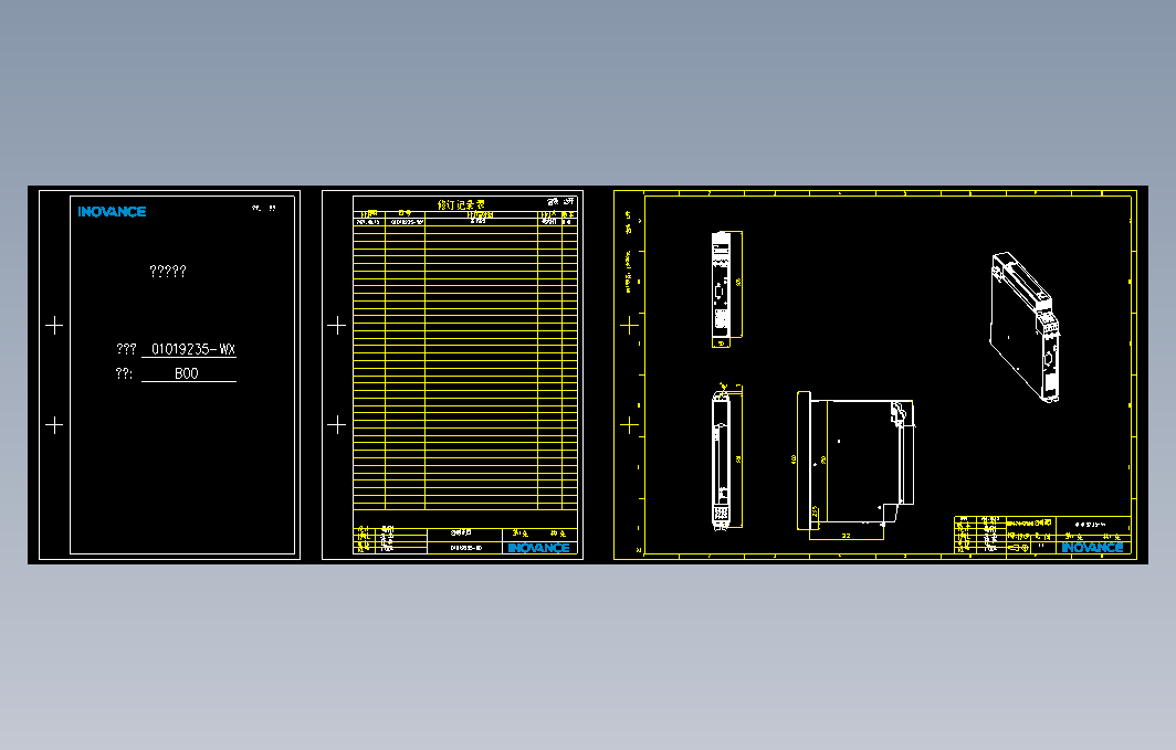 高性能多机传动驱动器_B00(MD810-20M4T22G000+整机外形图)