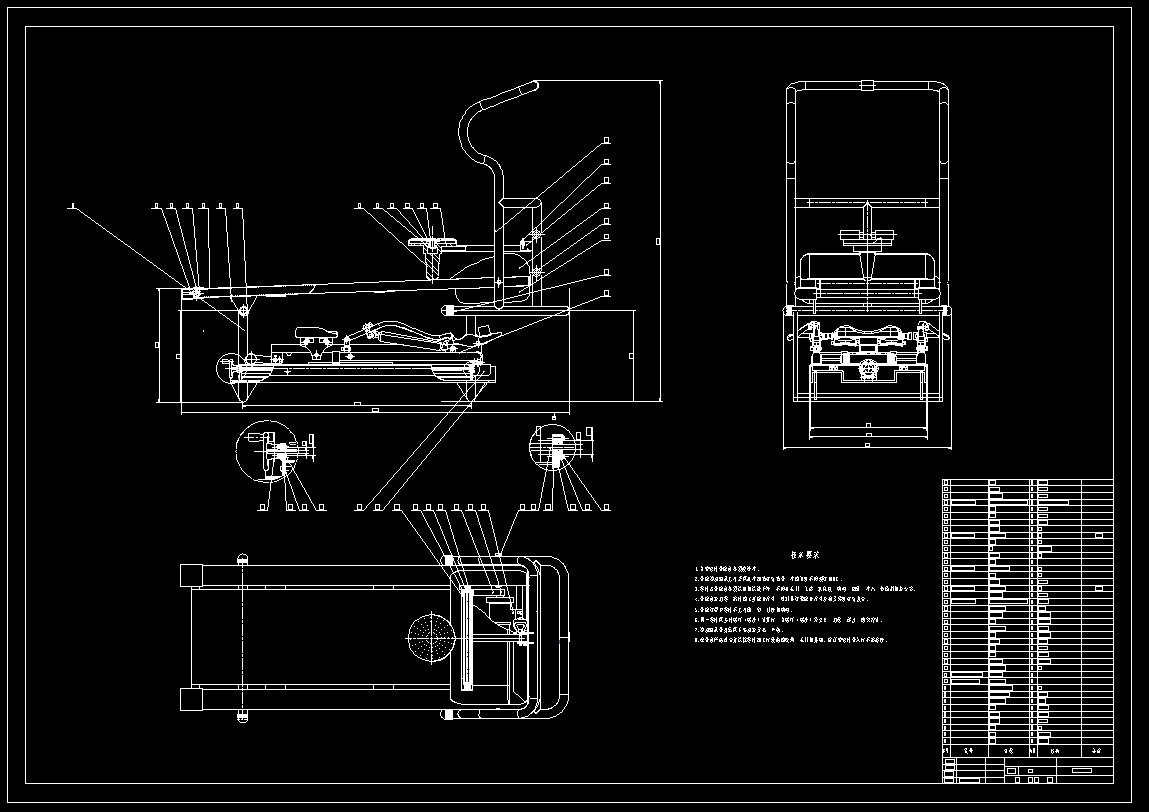 多功能跑步机cad