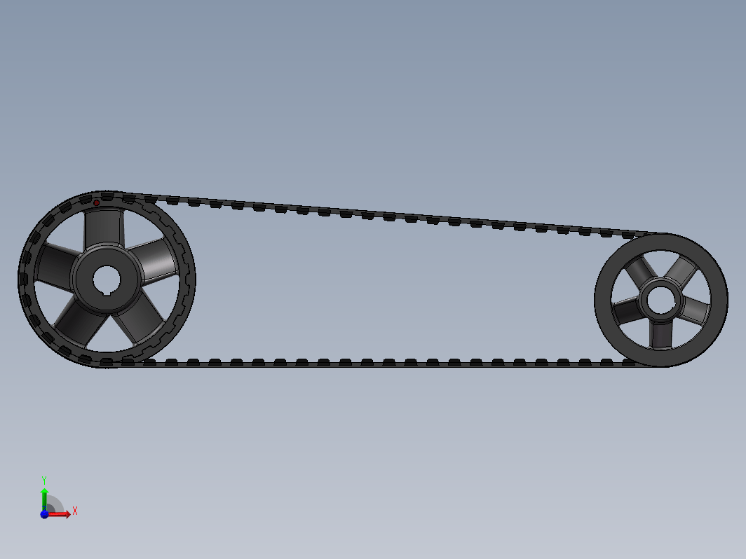 皮带轮传送传动结构模型