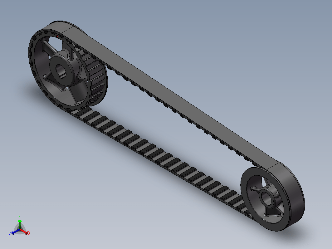 皮带轮传送传动结构模型