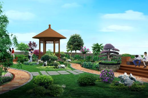 屋顶花园＝景观设计方案（含效果图）缩略图