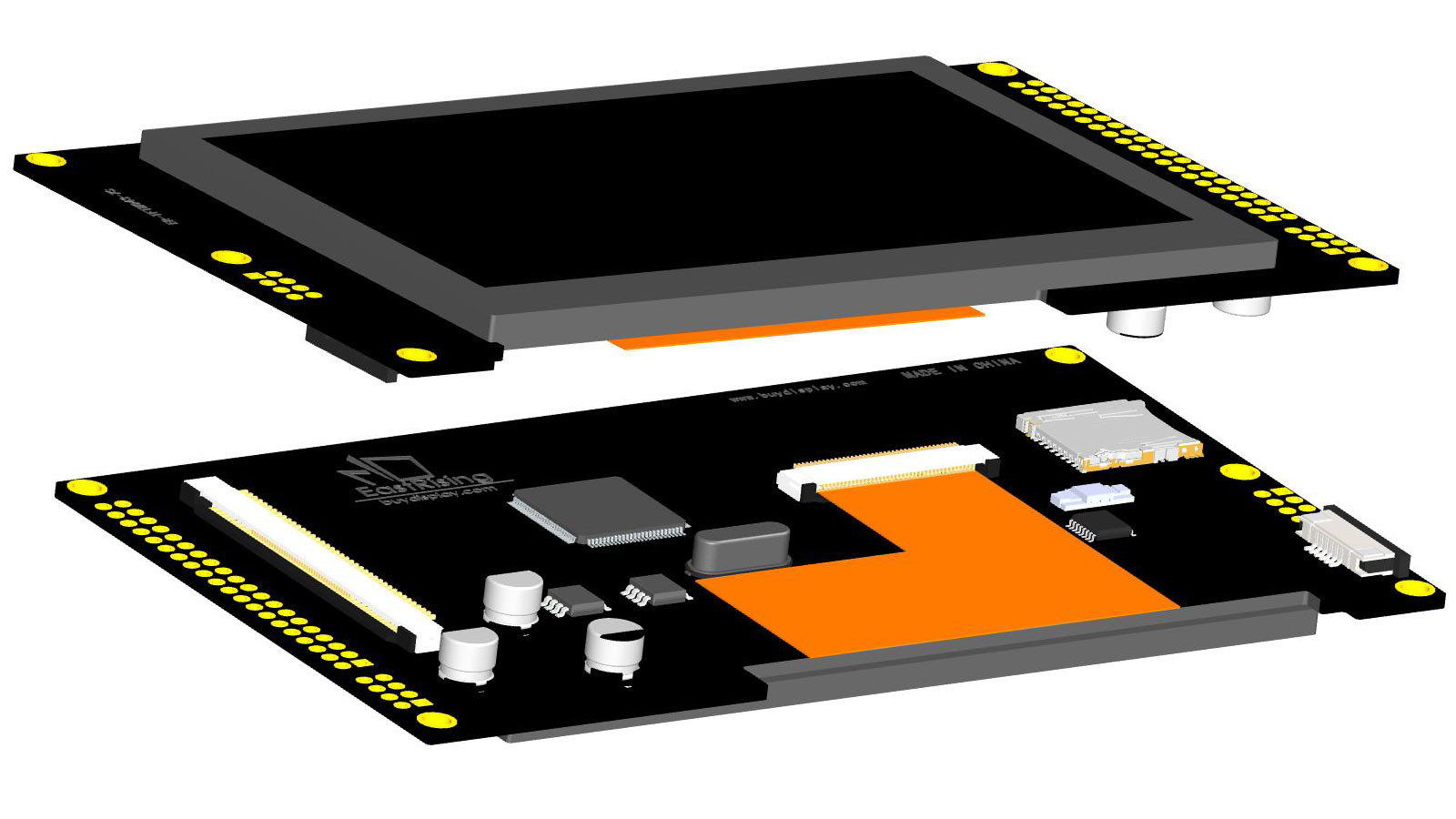 4.3 英寸 800x480 TFT LCD 模块 wSSD1963,电容式触摸屏