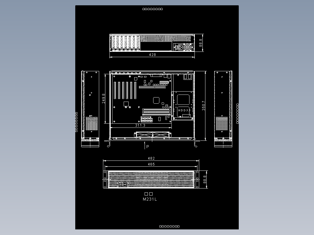 标准机柜CAD