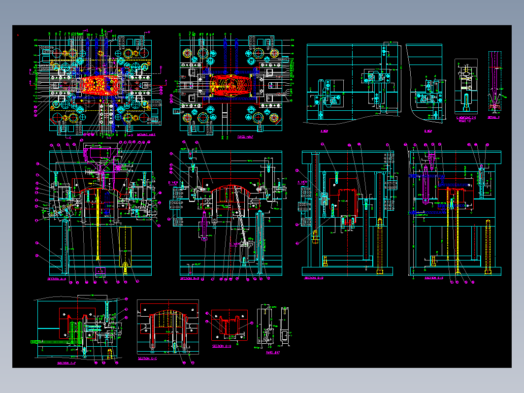 模具结构图—023斜行位承板