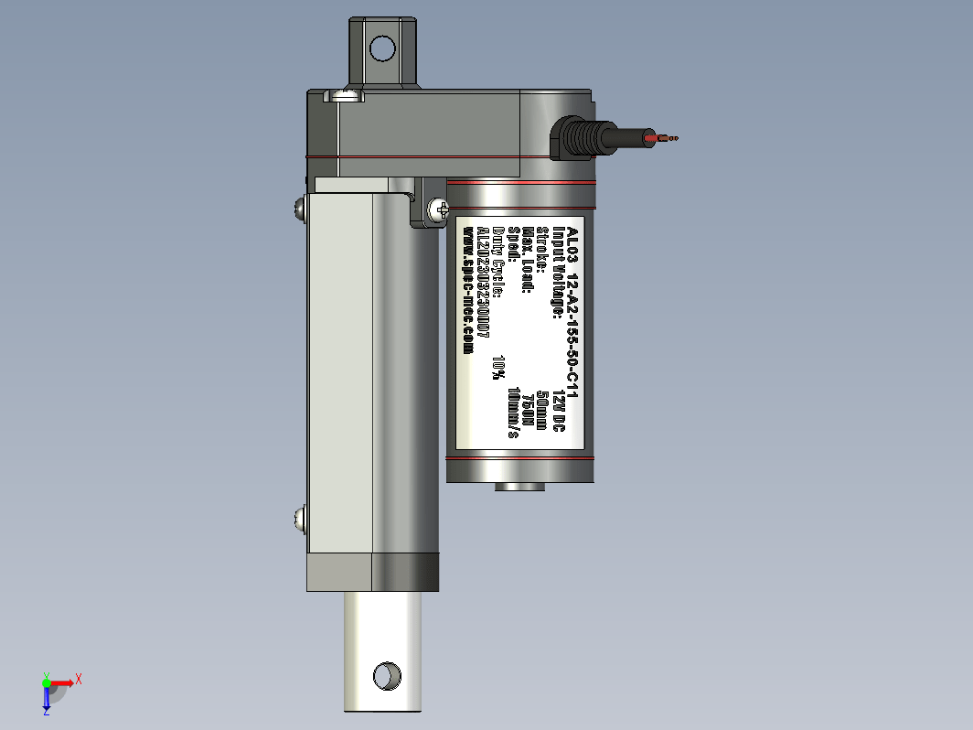 电缸线性执行器12V 750N