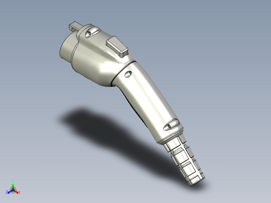 电动汽车充电器充电插头SAE J1772三维