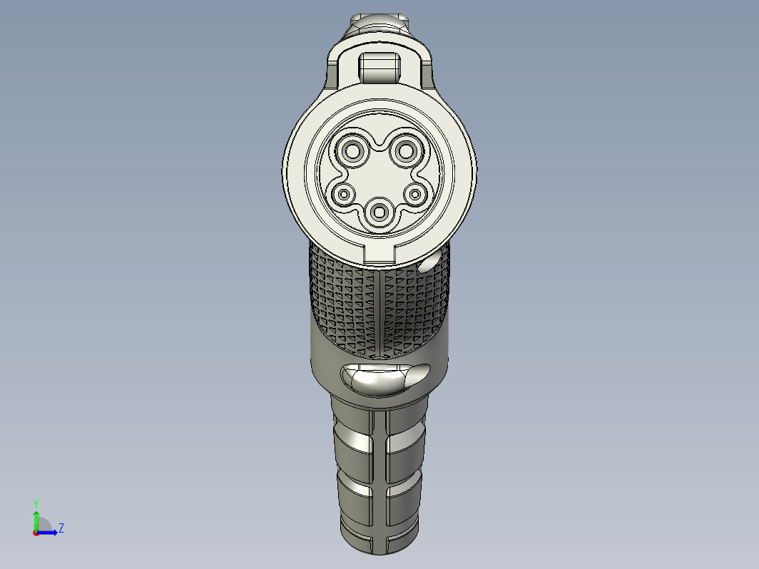 电动汽车充电器充电插头SAE J1772三维