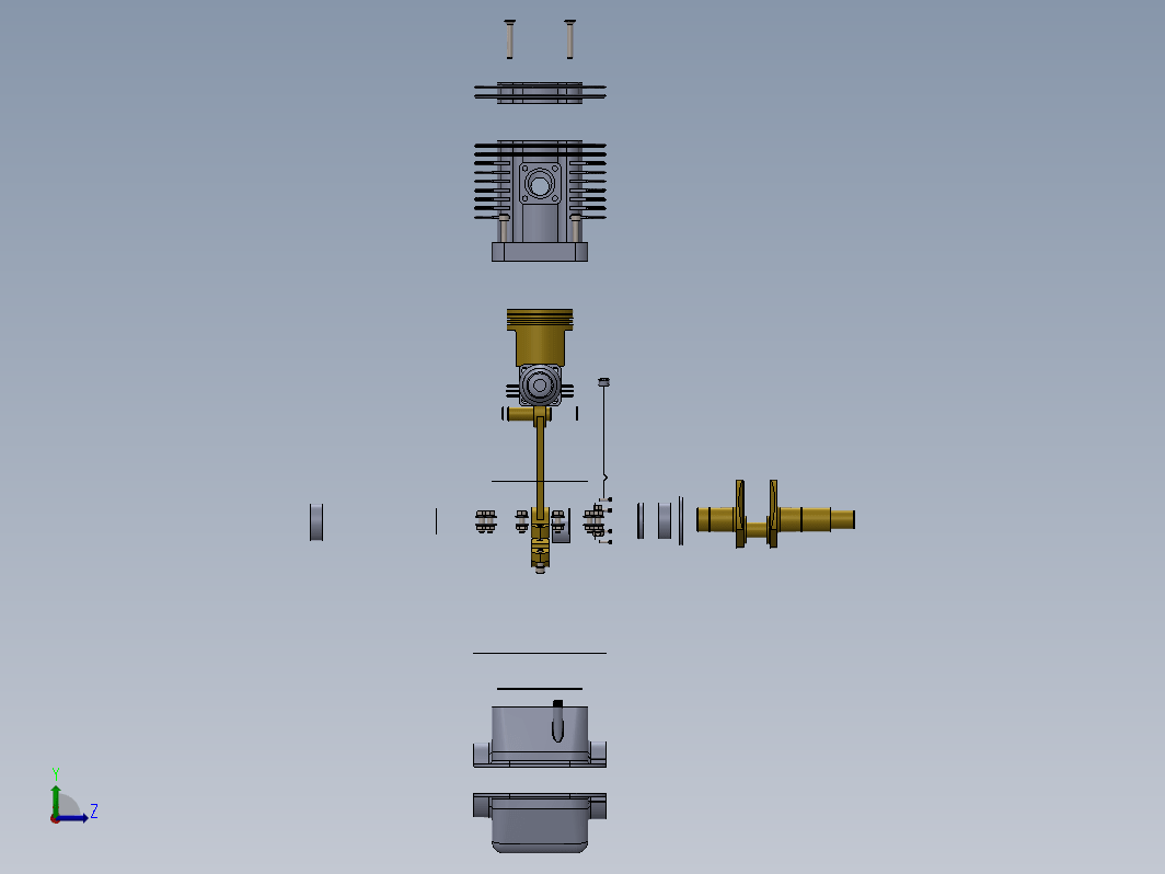 Two stroke engine二冲程发动机爆炸结构图