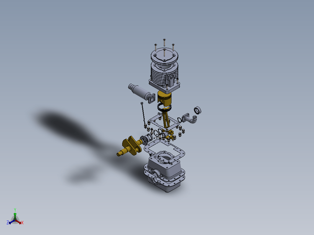 Two stroke engine二冲程发动机爆炸结构图