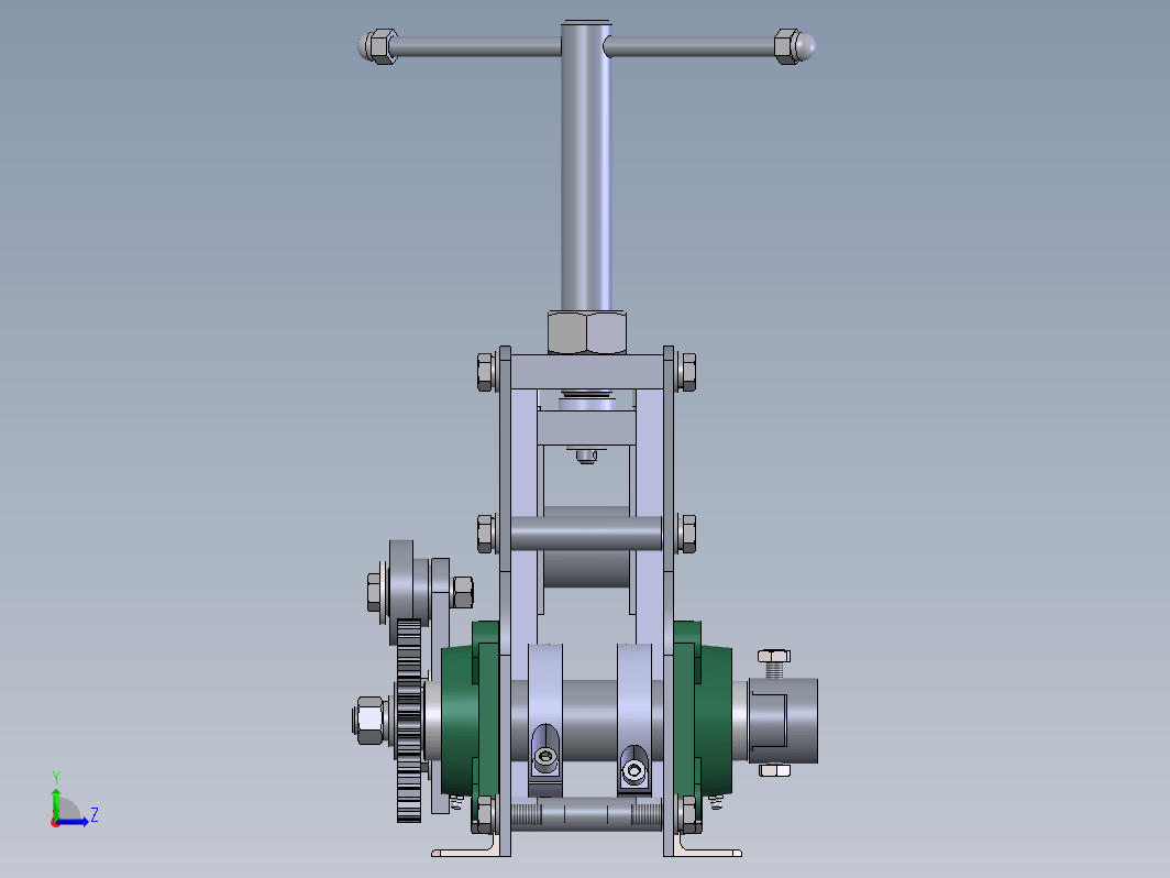 大半径弯管机构3D图纸 Solidworks设计 附工程图