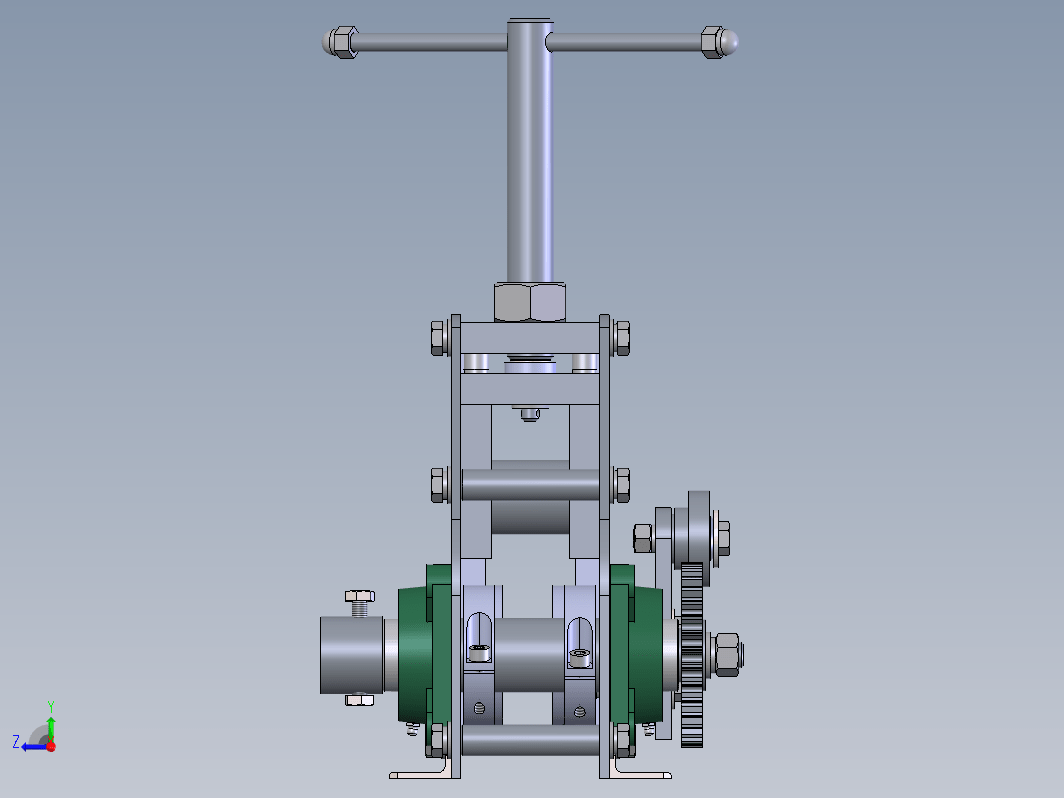 大半径弯管机构3D图纸 Solidworks设计 附工程图