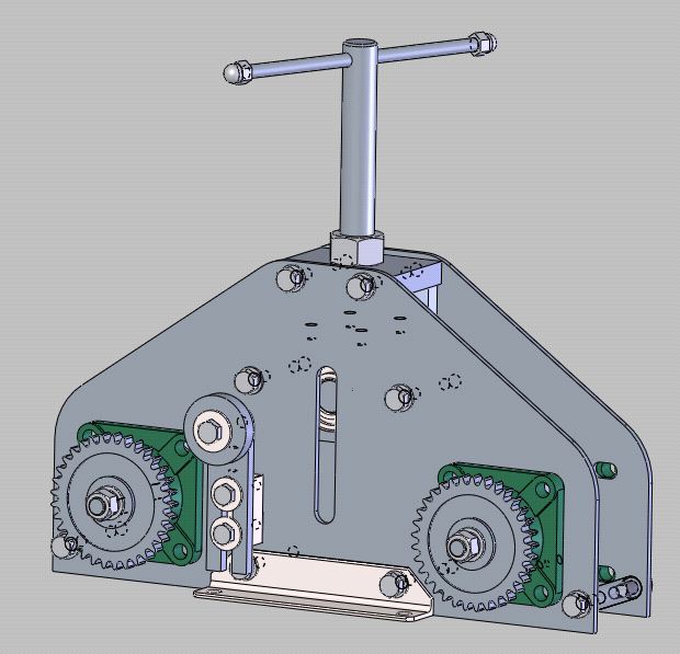 大半径弯管机构3D图纸 Solidworks设计 附工程图